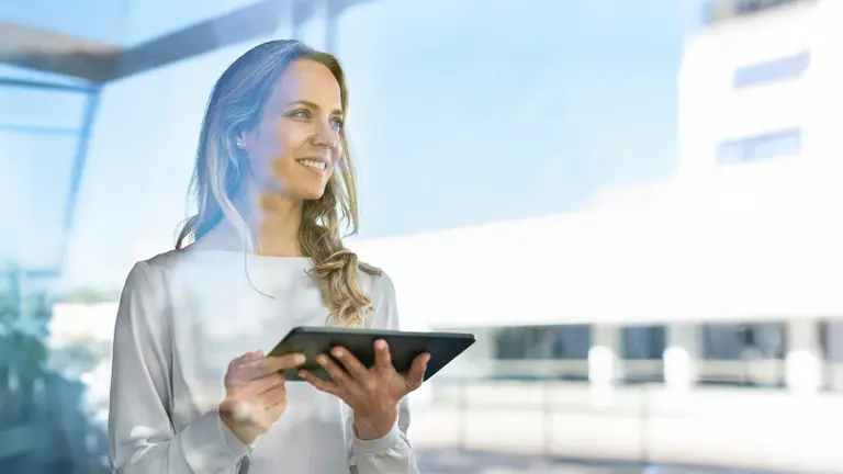 Woman with tablet