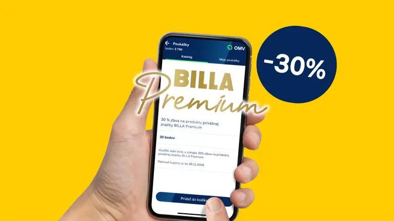 The Billa Premium app displayed on a phone display