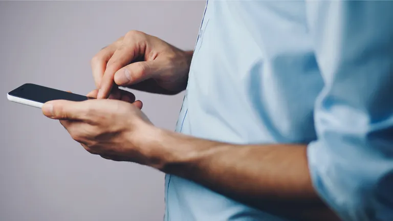 Man holding the phone